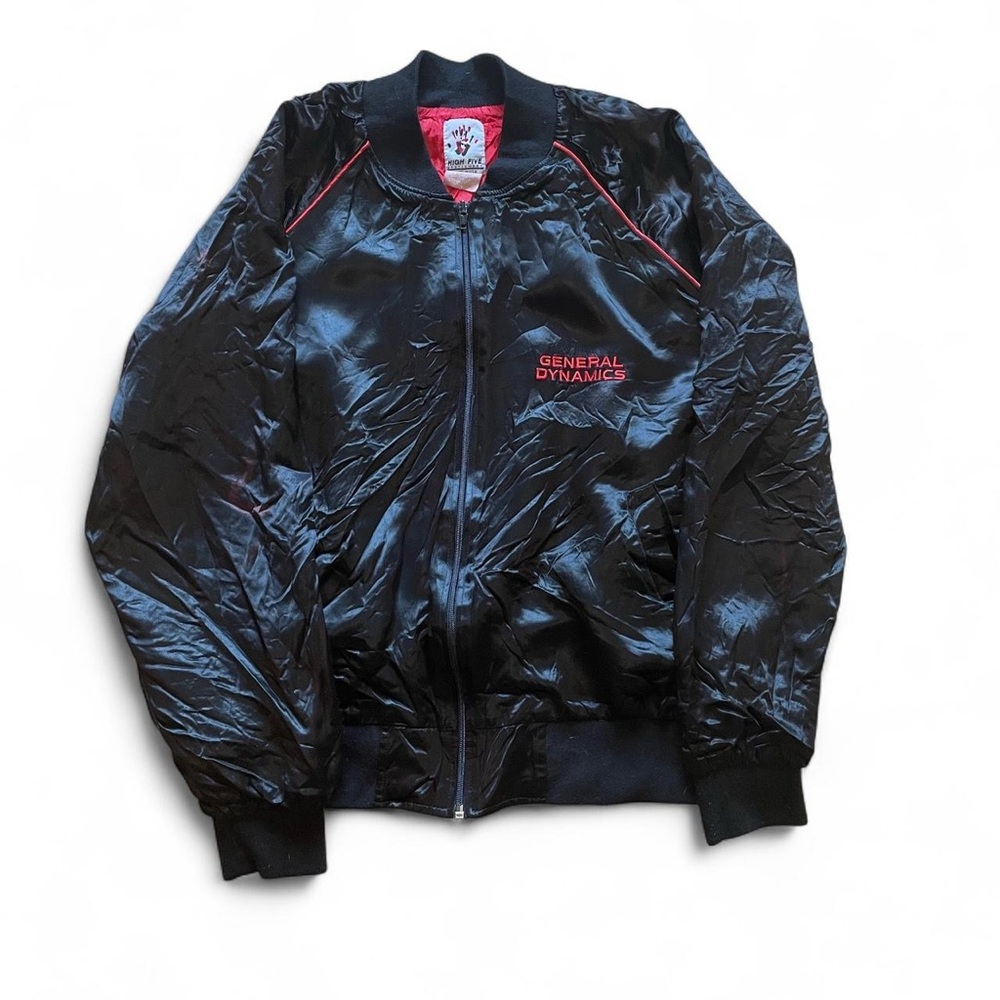 General Dynamics Black Bomber Jacket